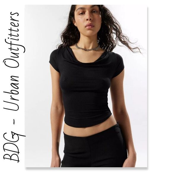NWOT Silence + Noise Lara Cowl Neck Top - Picture 1 of 16